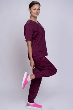 Брюки-джоггеры женские  MedicLine (Dark Magenta)