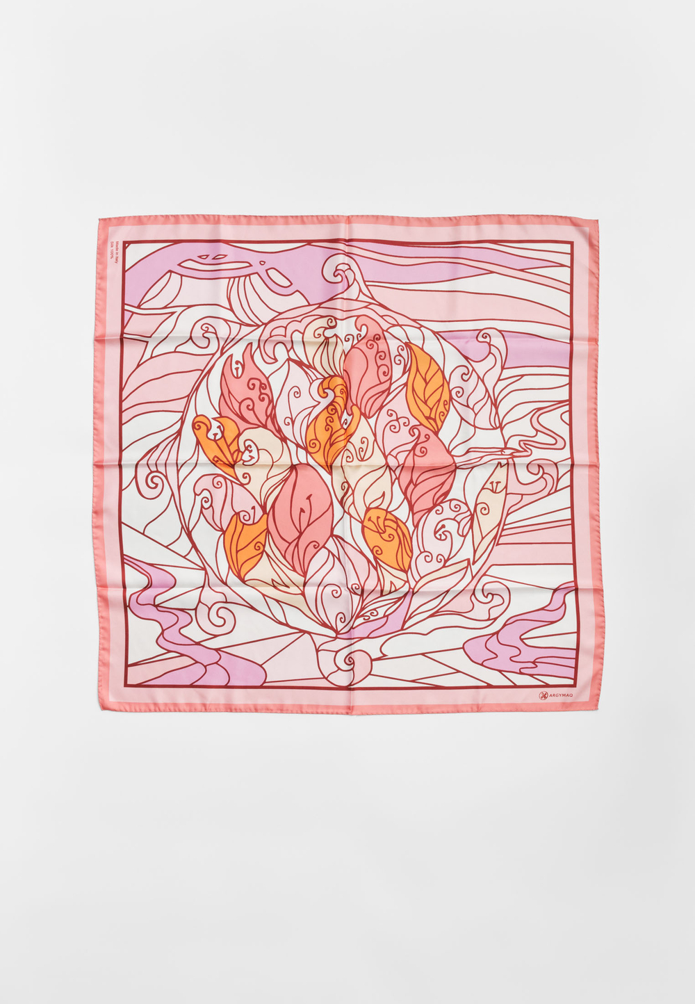 Шелковый платок Qyzgaldaq PINK 90×90
