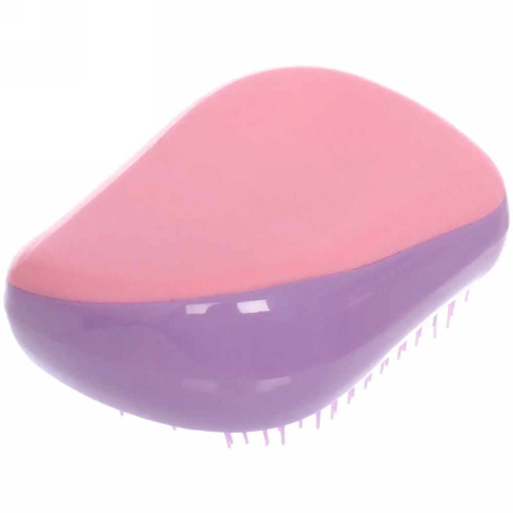 Расческа массажная компактная «Harizma», цвет розовый/сиреневый, в пластиковой коробке, 8*6см