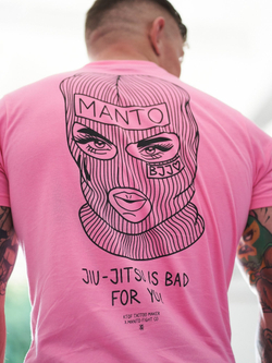 Футболкаx MANTO x KTOF BALACLAVA розовая