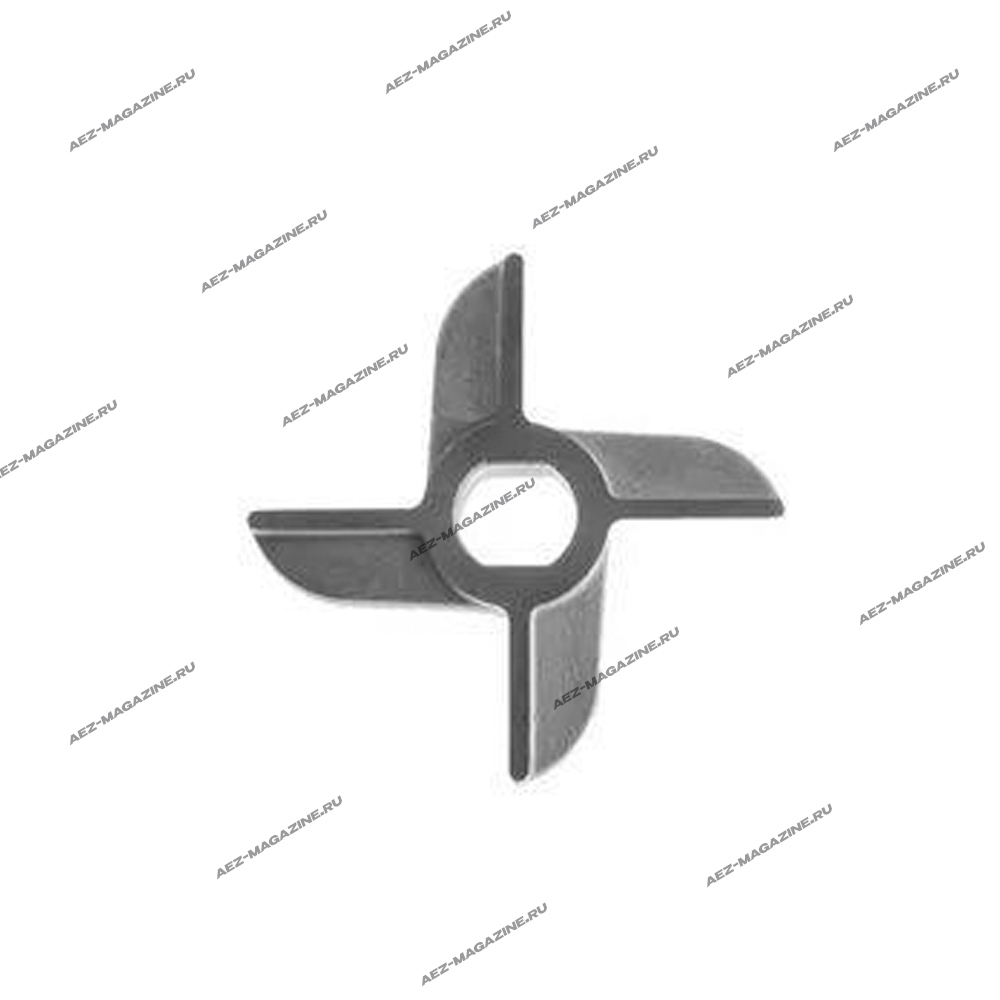 Нож для мясорубки МИМ-300 без бурта, посадка 17,5х14,5мм, D-74,5мм, толщина 11,2мм