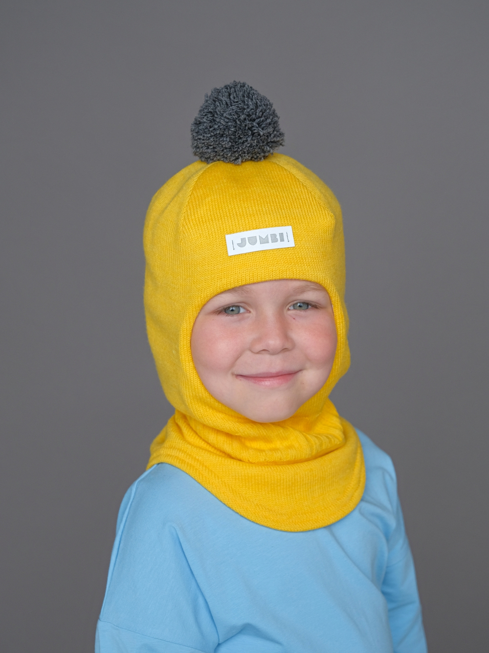 Шлем весенний/осенний вязаный (Горчица) ЧИП