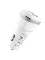 Автомобильный адаптер питания BOROFONE BZ13 2USB 2.4A (белый)