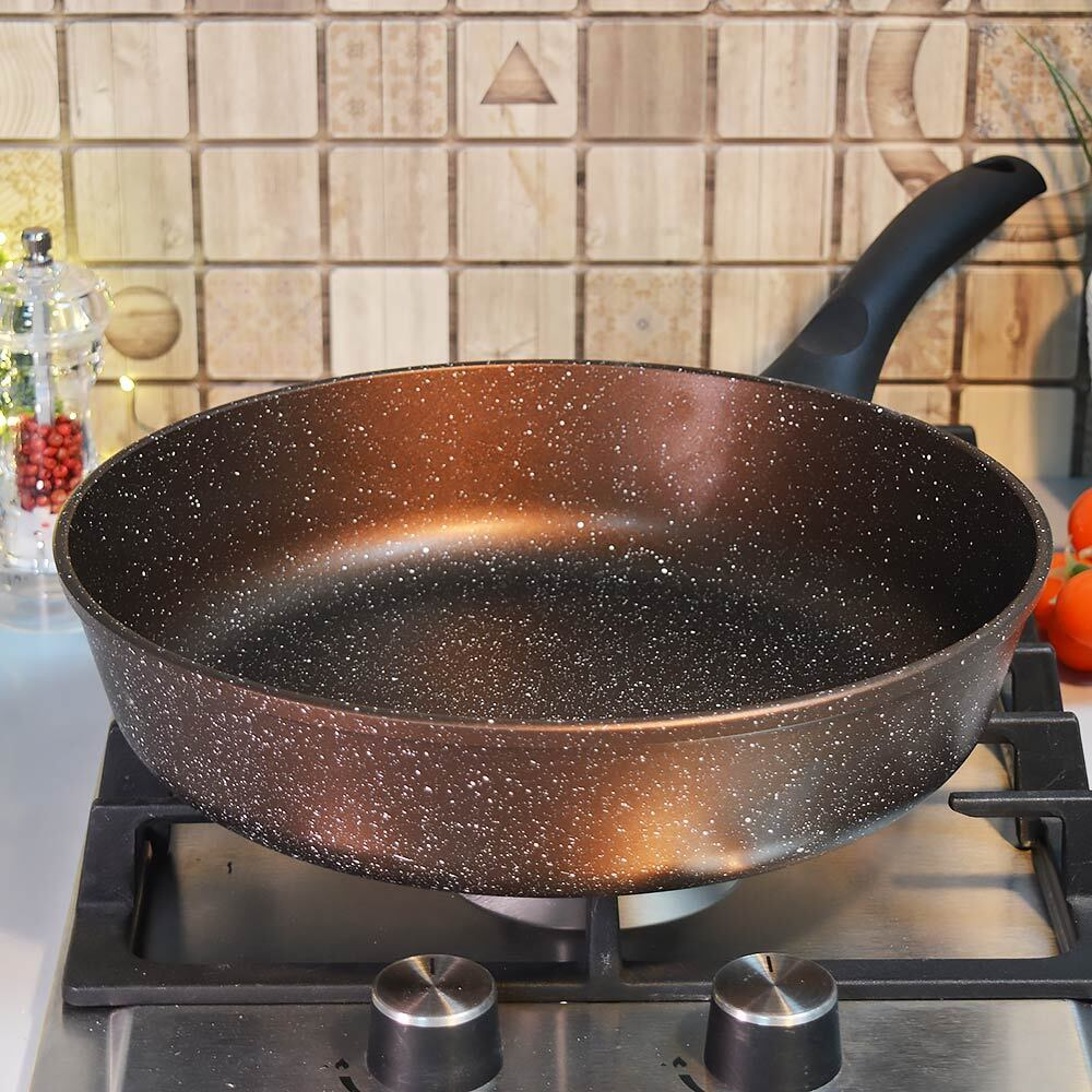 Сковорода 28см литая "Neva Granite Brown" тм NEVA