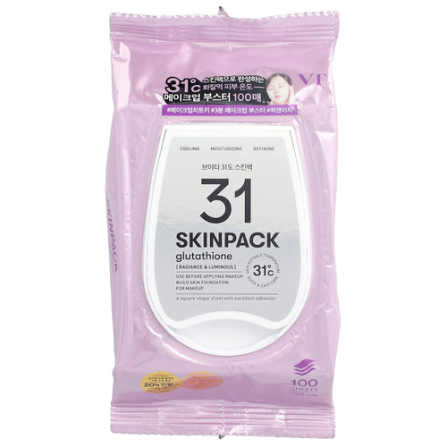 VT Cosmetics, 31 маска для лица, глутатион, 100 шт.