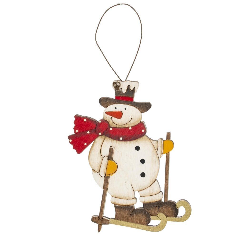 GAEM Изделие декоративное подвесное "Снеговик", L8 W0,5 H11,5 см, 4в.