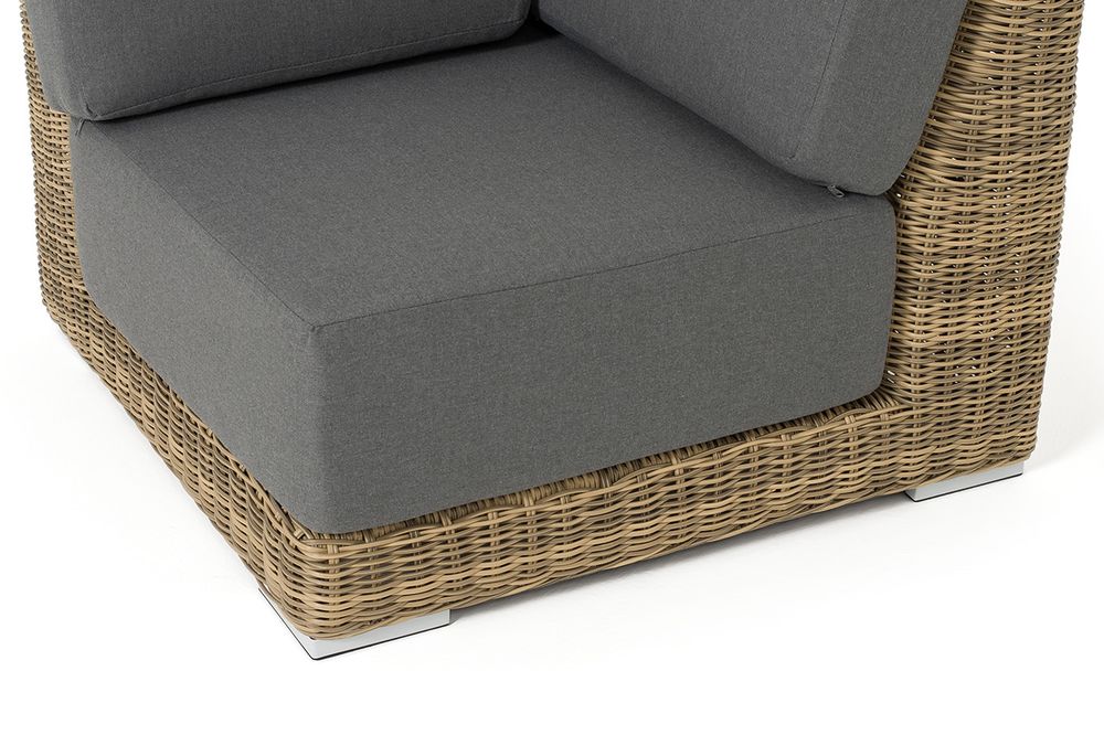 "Капри" модуль диванный угловой с подушками, цвет соломенный