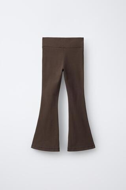ZARA ЛЕГИНСЫ FLARE, КОРИЧНЕВЫЙ