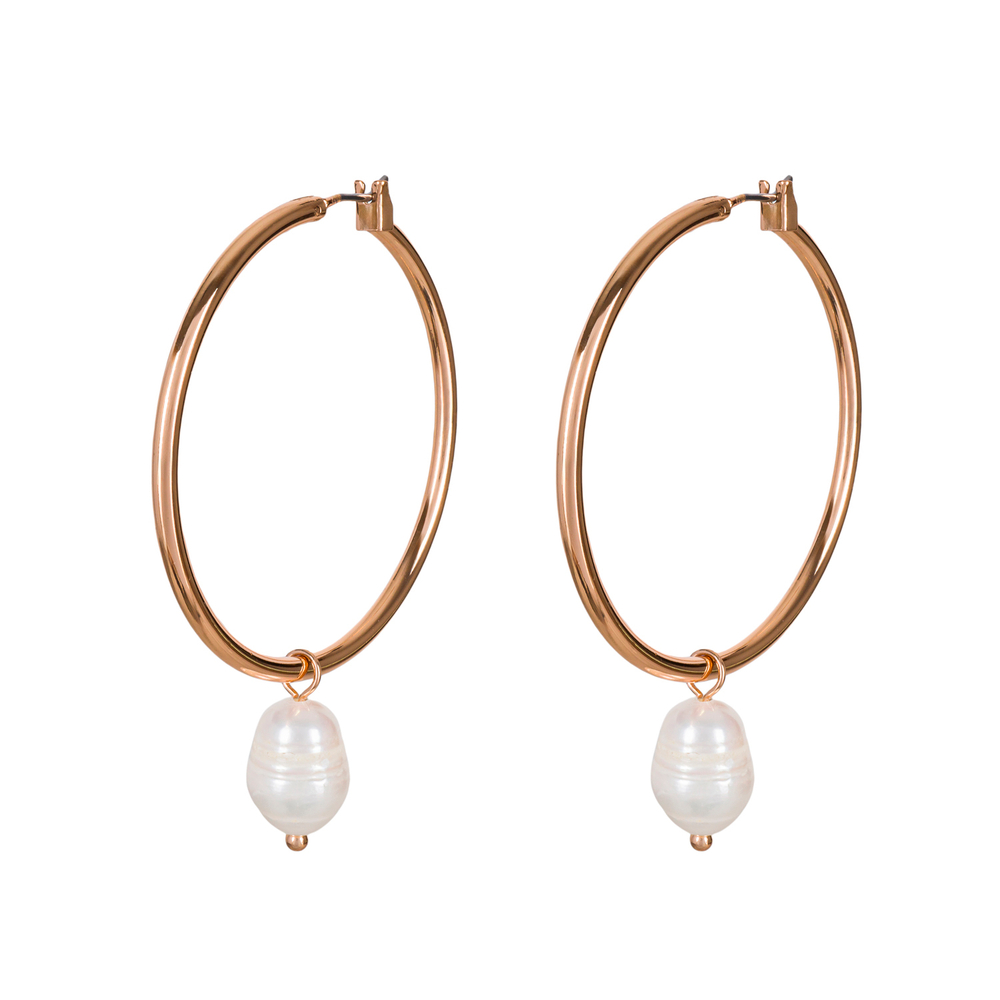 Серьги Fiore Luna White Pearle Ring LE6089 G
