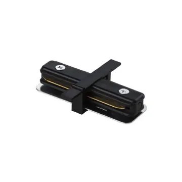 Соединитель малый прямой однофазный для встраиваемых треков 501107 черный Barra Lightstar