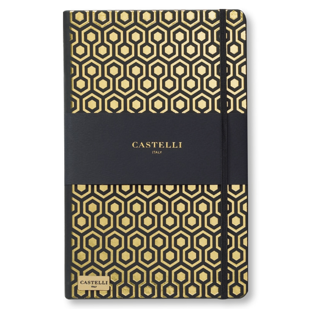 Блокнот Honeycomb  Gold Black