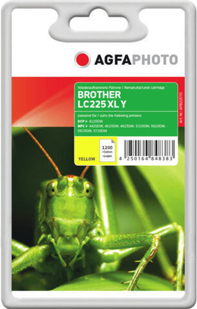 Картридж струйный желтый 1 шт AgfaPhoto Holding GmbH  APB225YD