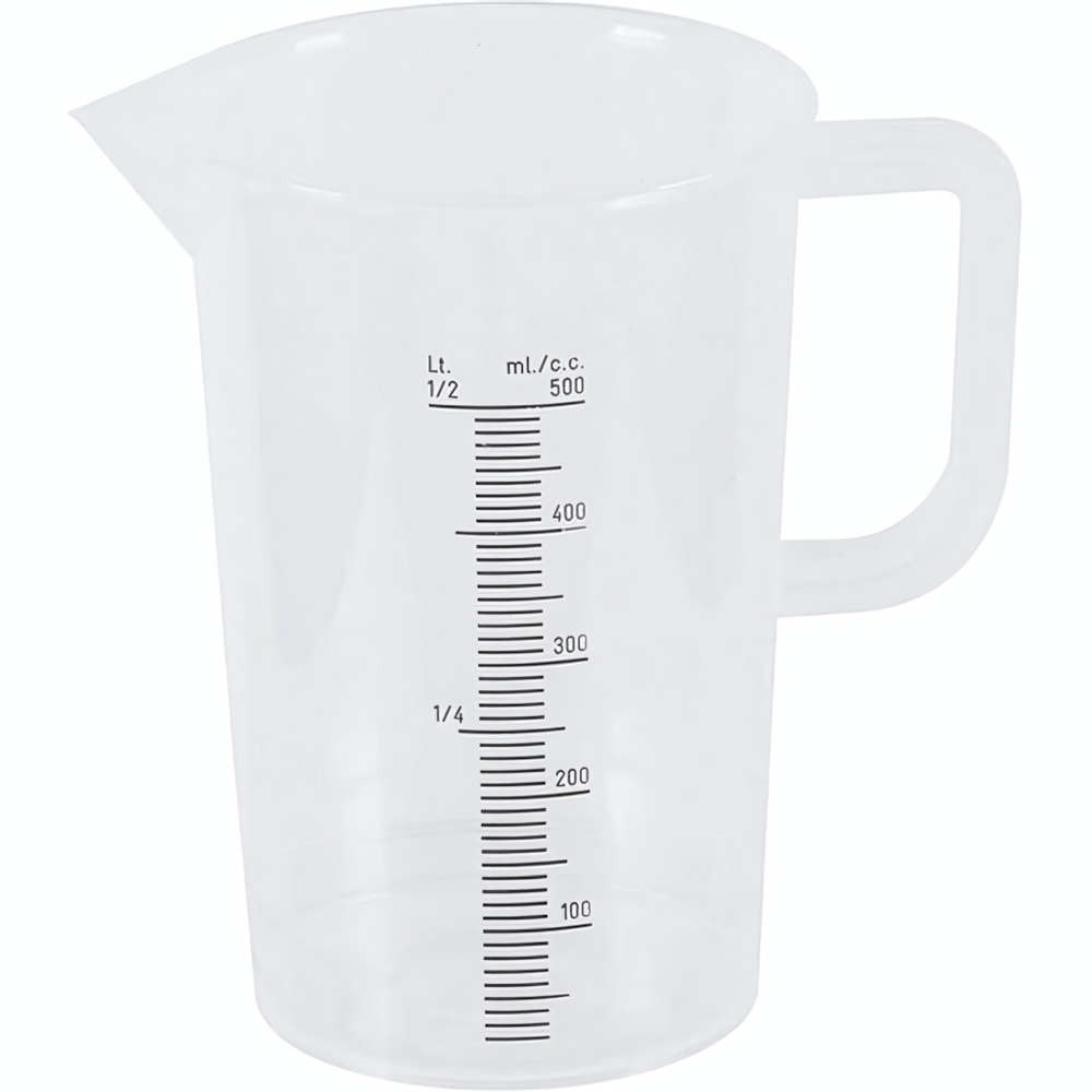 Кувшин мерный;полипроп.;0,5л;D=90,H=135мм;прозр. (Цвет: прозрачный)