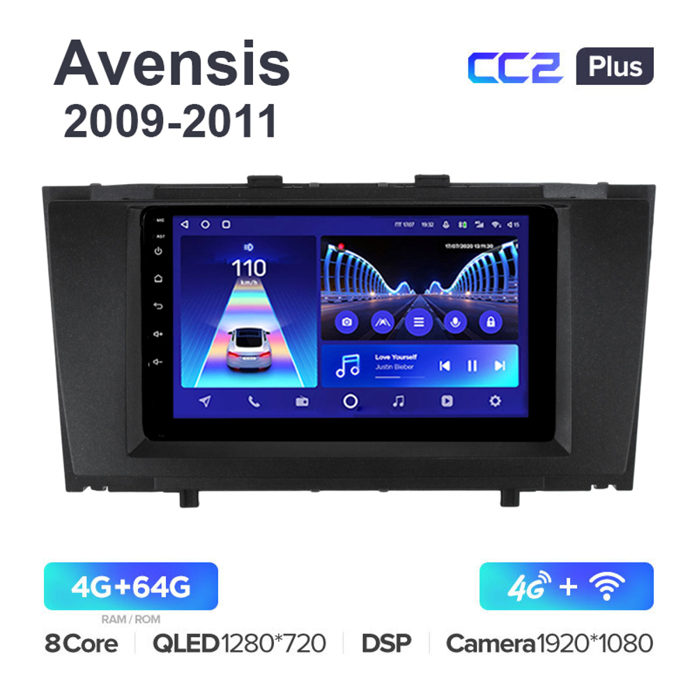 Teyes CC2 Plus 9"для Toyota Avensis 2009-2011