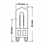 Лампа галогенная Osram 66725 OVEN HALOPIN 25W 230V G9 300°С для духовых шкафов 4008321703552