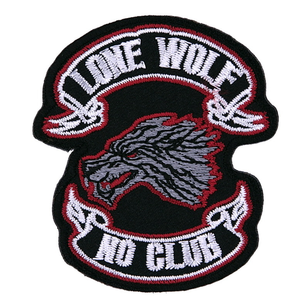Нашивка Lone Wolf, No Club (волк)