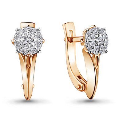 941952к Серьги из Золота с бриллиантами из коллекции "Miracle"