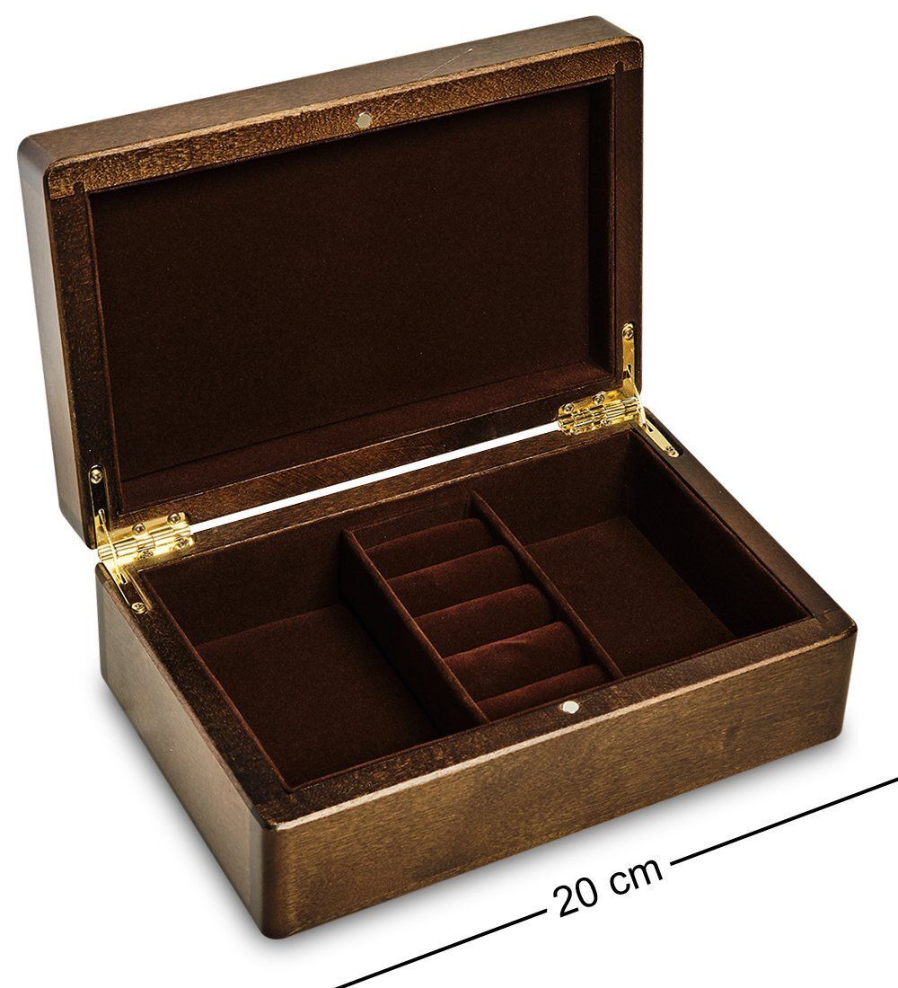 GAEM Art JW-03/02 Шкатулка деревянная под украшения «Орех» 20х13 см