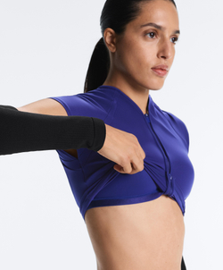 Oysho Топ Compressive светоотражающий, кобальтовый