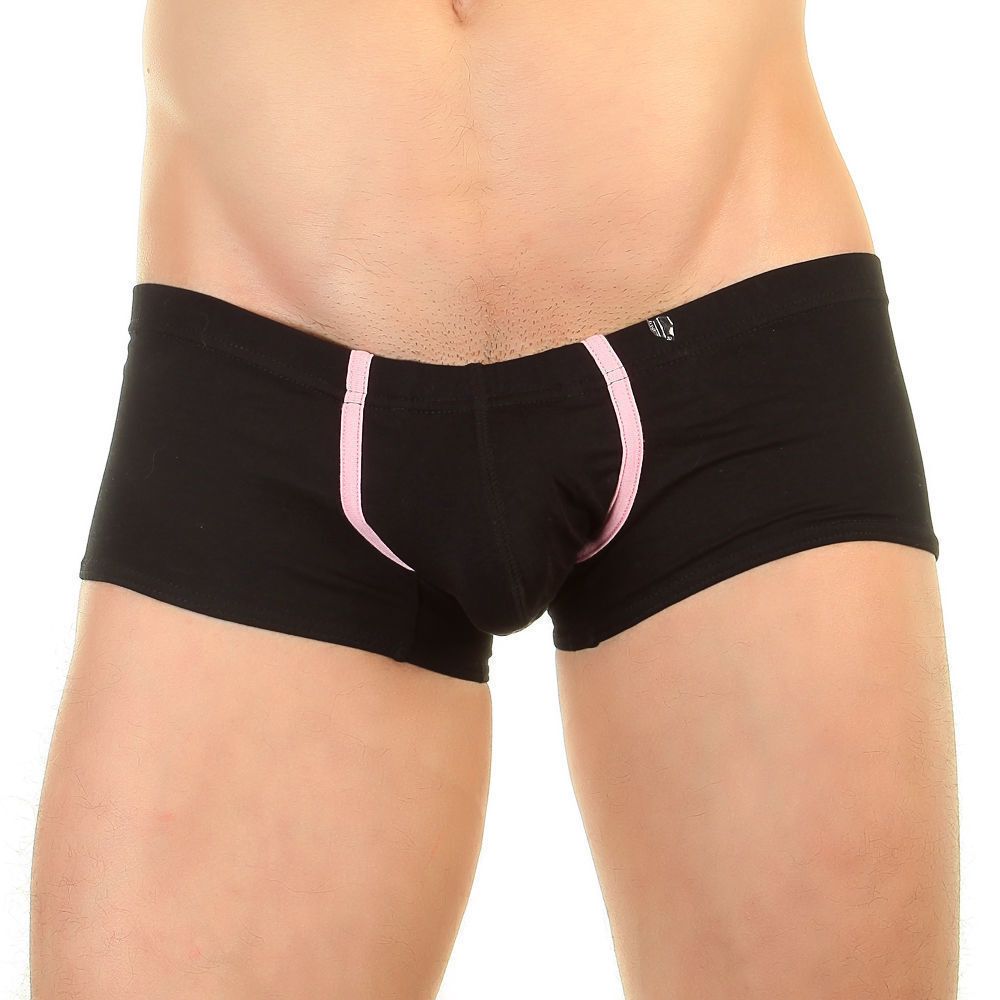 Мужские трусы хипсы черные с интимным кармашком N2N  78041