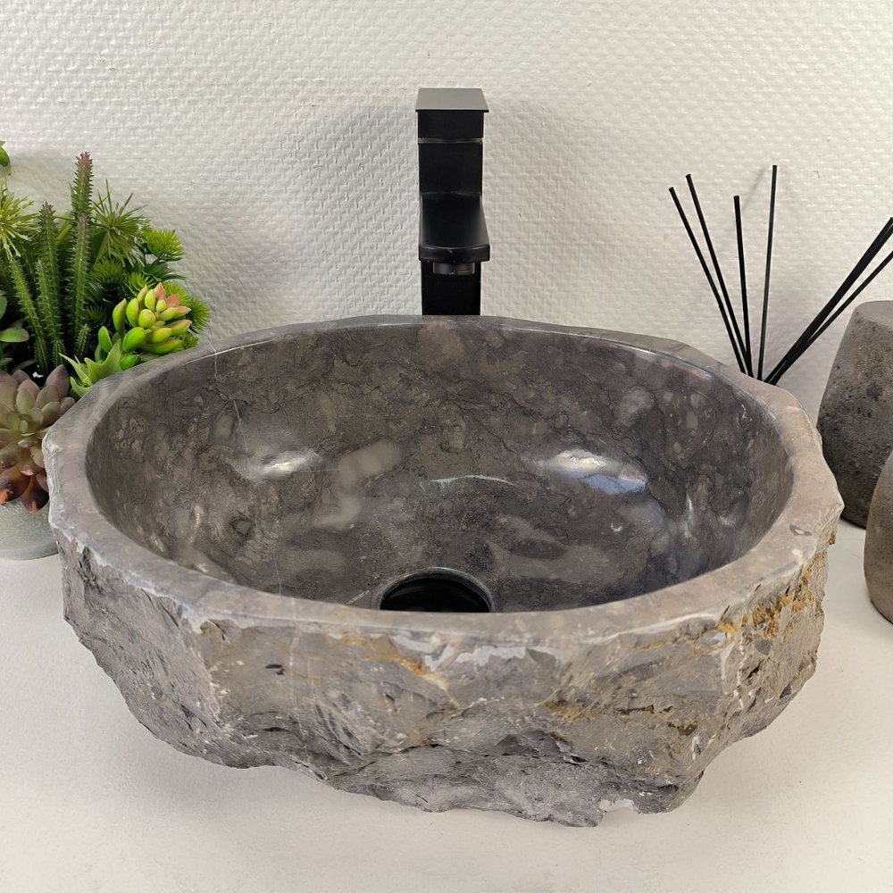 Раковина из мрамора Erozy Grey EM-65523 42*34*15 0882