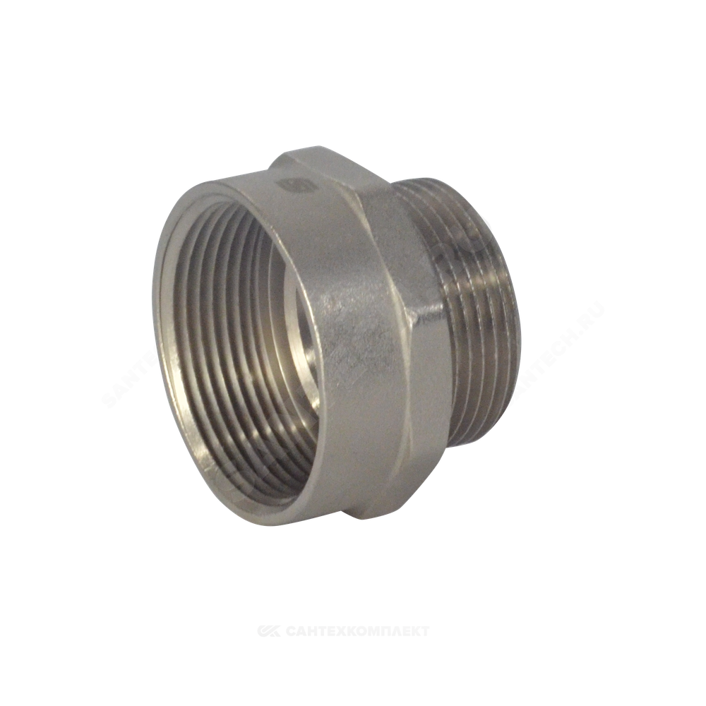 Переход латунь никель Ду 32х20 (3/4"х1 1/4") ВР/НР SantechSystems