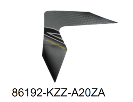 86192-KZZ-A20ZA. STRIPE, L. FR. SHROUD *TYPE2*. original decal on the radiator shroud