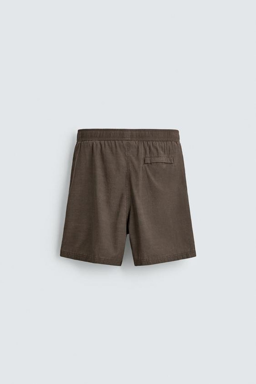 ZARA ПЛАВКИ ИЗ ТЕХНИЧЕСКОЙ ТКАНИ С ЭФФЕКТОМ ПОТЕРТОСТИ, КОРИЧНЕВЫЙ