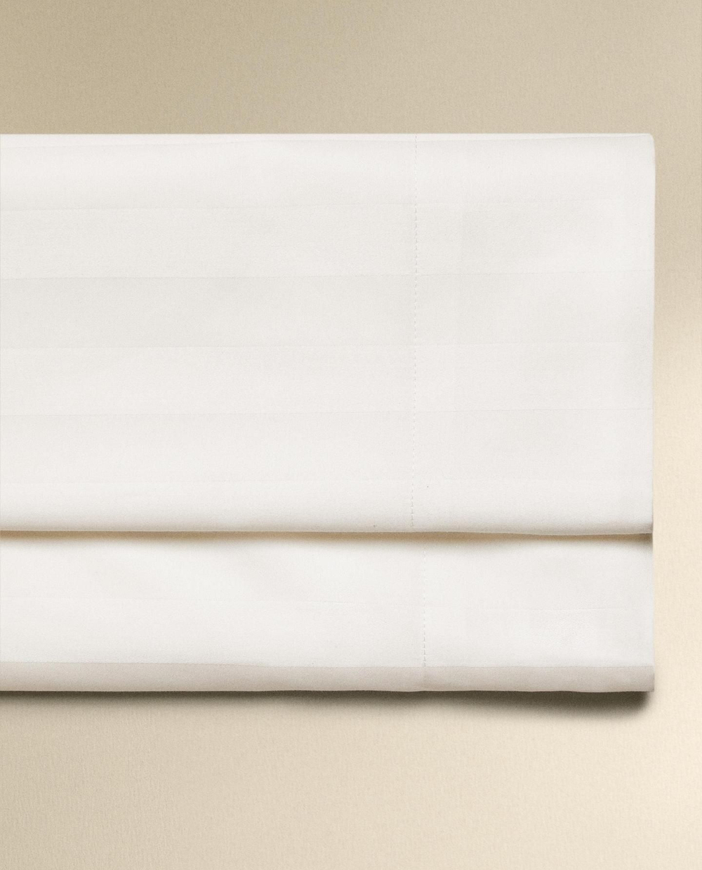 Zara Home - Простыня из полосатого атласа (500 нитей), бежевый, 290x280 см