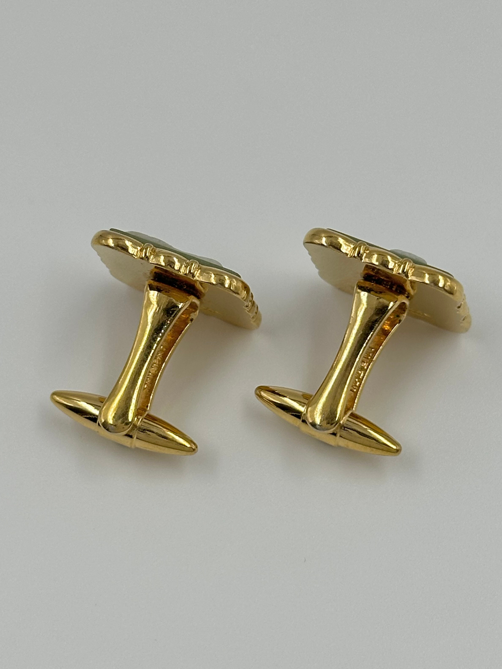 Запонки зелёные с лошадьми Wedgwood