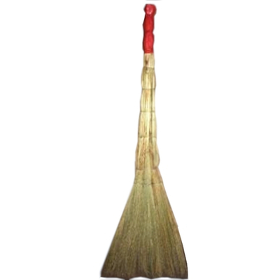 Веник СОРГО 3-х лучевой проволока с терморучкой (высота 85 см, 8 связок на ручке, 3 шва)