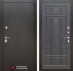 Входная металлическая дверь в квартиру с шумоизоляцией Лабиринт Silver (Сильвер) 12 - Венге