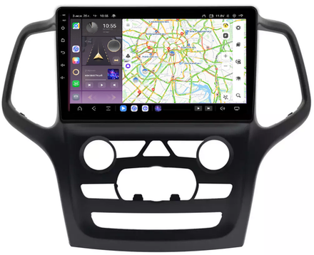Магнитола для Jeep Grand Cherokee WK2 2013-2021 (взамен 5" экрана) - Carmedia EW-9176-1 QLed, Android 13, TS20, CarPlay, SIM-слот