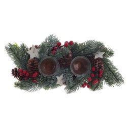 GAEM Подсвечник "Новогодняя композиция", L37 W17 H7 см