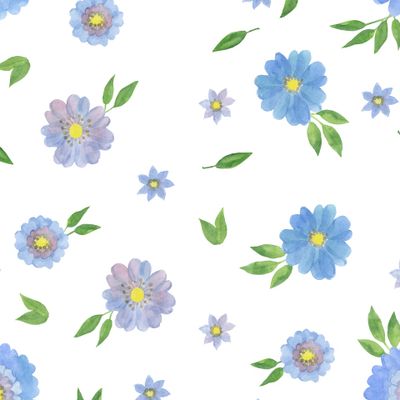 Голубые цветы на белом фоне незабудки