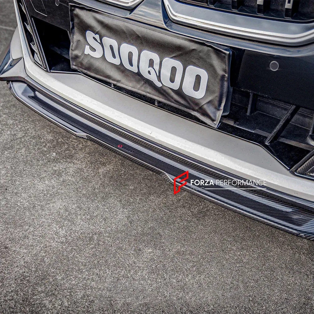 Карбоновая губа SOOQOO переднего бампера для BMW 5 серии G60 2023+ БМВ