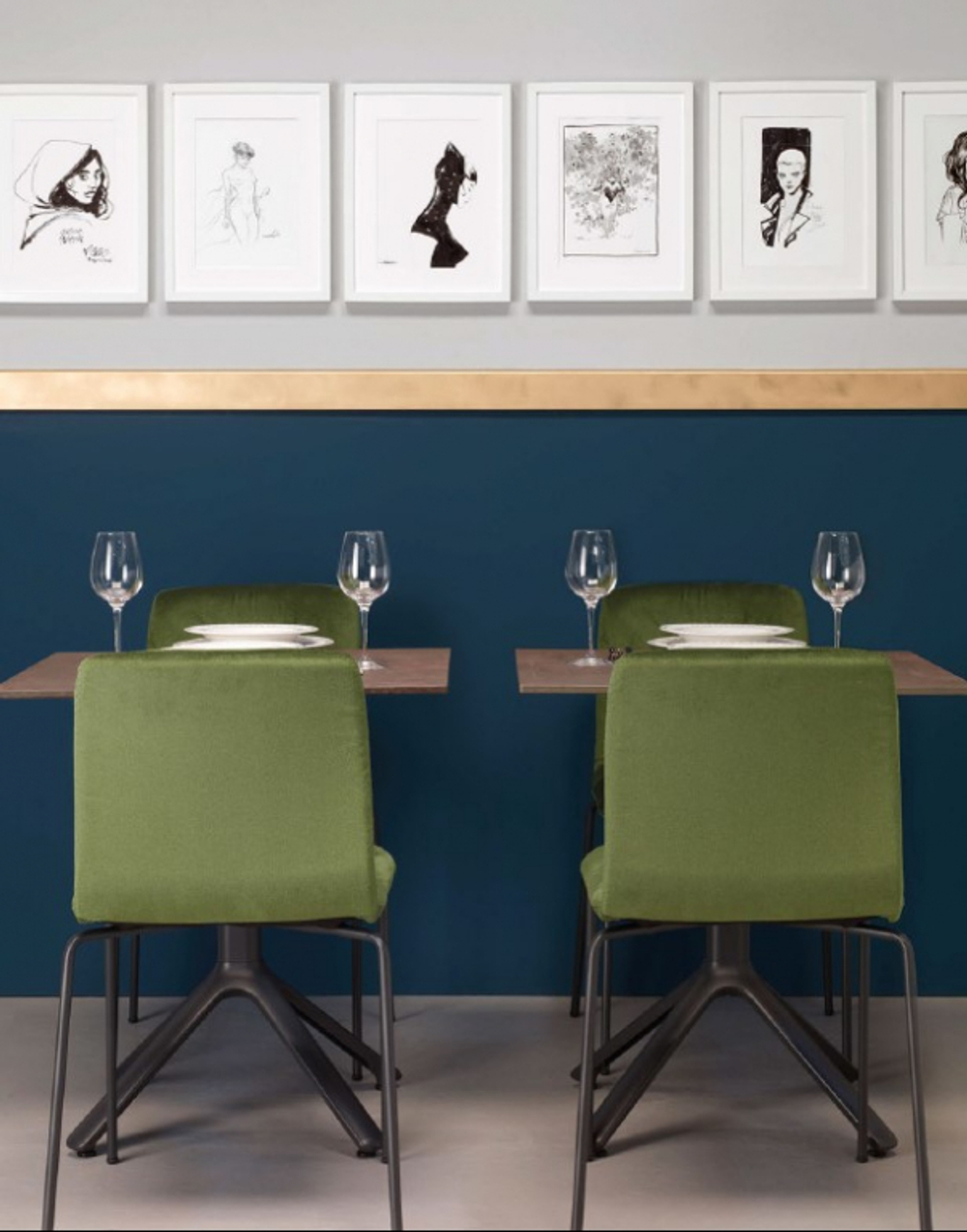 Стул с обивкой Scab Design Alice Pop, антрацит, зеленый