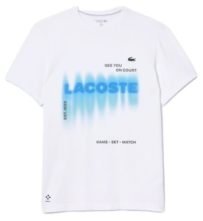 Мужская теннисная футболка Lacoste x Daniil Medvedev T-Shirt - белый