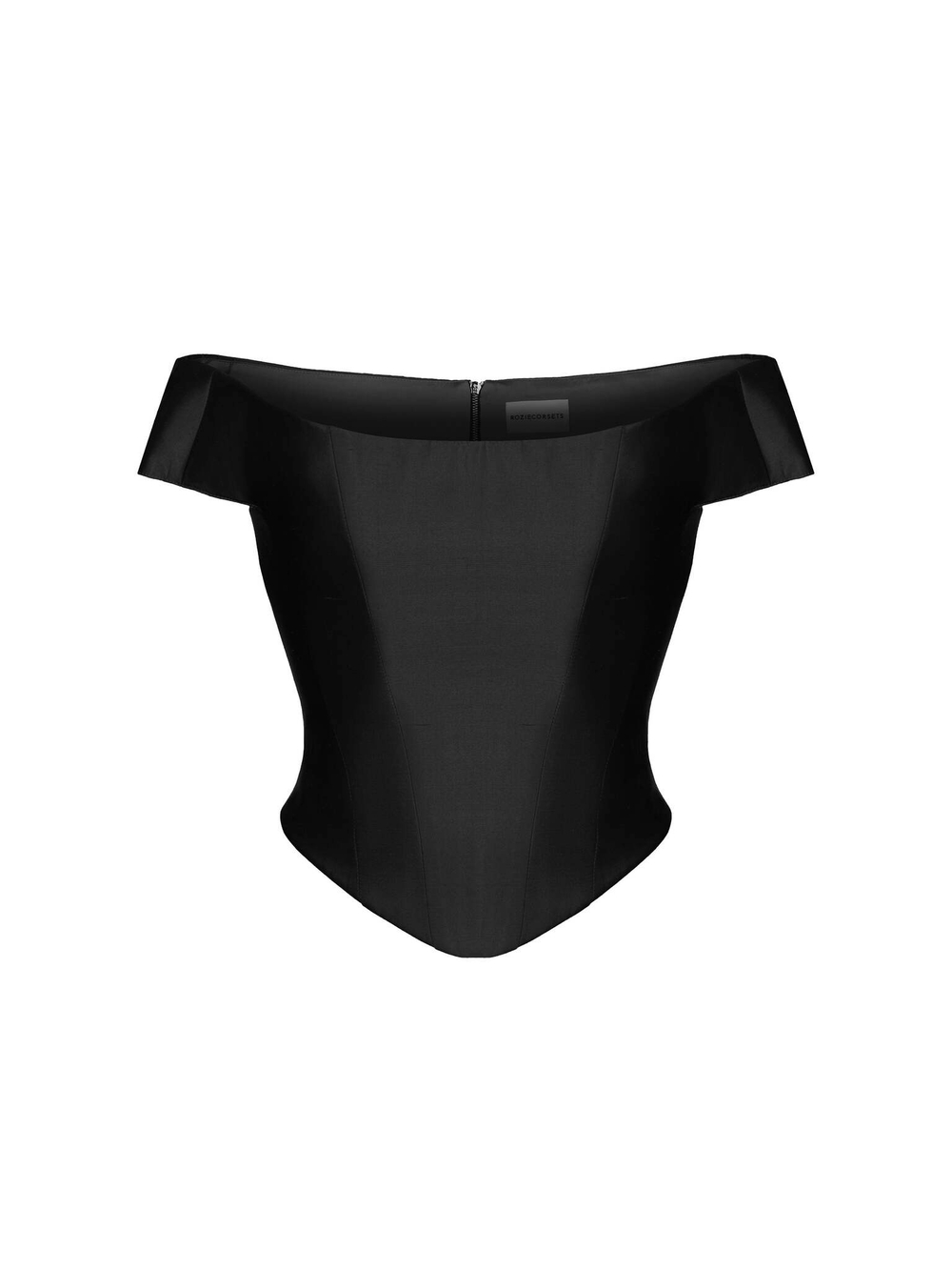 Блуза корсетного типа из шелка с открытыми плечами