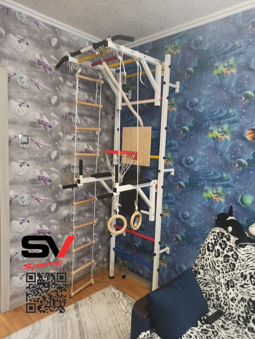 Монтаж шведской стенки Sv Sport в пеноблочные, газоблочные стены