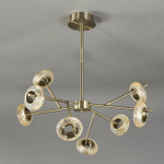 Светодиодный светильник на штанге 40Вт, 2469Лм, 4000К, Ra>80, металл/акрил, латунь/прозрачное стекло