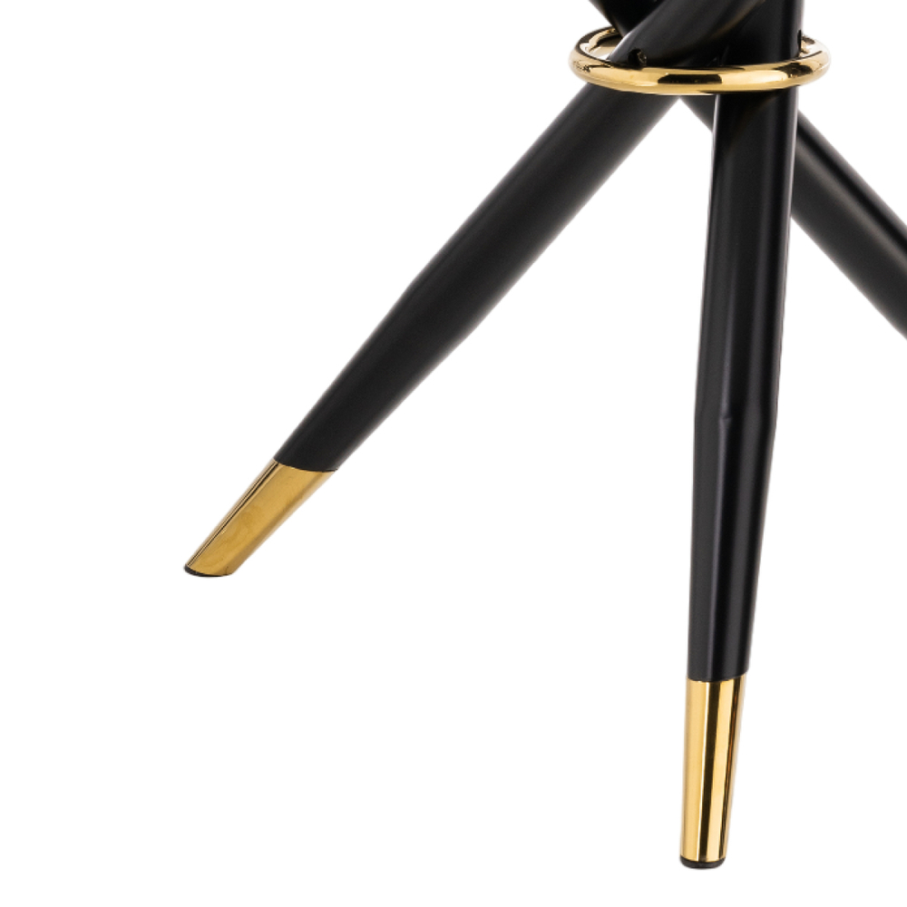 Стол стеклянный Woodville Rock 100х75 white, black, ножки черные