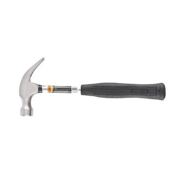 Молоток-гвоздодер SPARTA 450 г, боек 27 мм, металлическая трубчатая обрезиненная рукоятка 104405