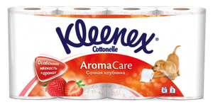 Бумага туалетная Kleenex Сочная клубника трехслойная 3сл 8 шт