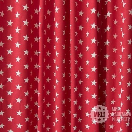Хлопковые шторы для спальни СИРИ (арт. BL01-258-06) - (170х270)х2 см. - красные