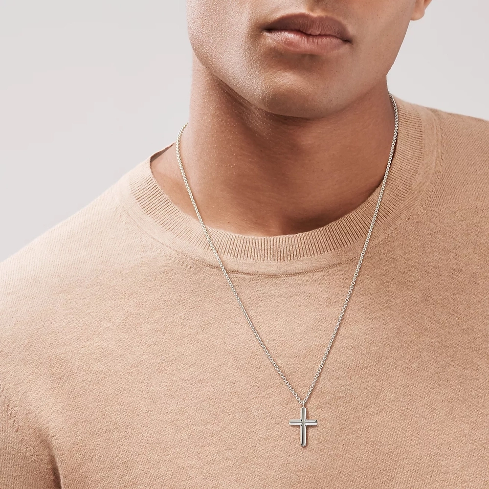 Крест из серебра, Tiffany💠Concave cross