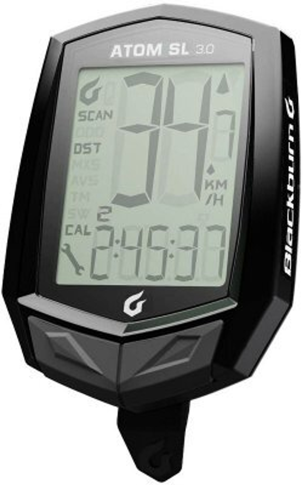 Велокомпьютер Blackburn Atom SL 3.0  беспровод, 10 функций, черный