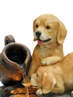 Waterfall Фонтан Щенки с подсветкой