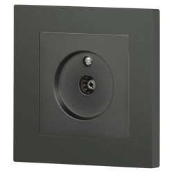 Розетка Intro Accent 6-301-07 TV одиночная, IP20, СУ, графит