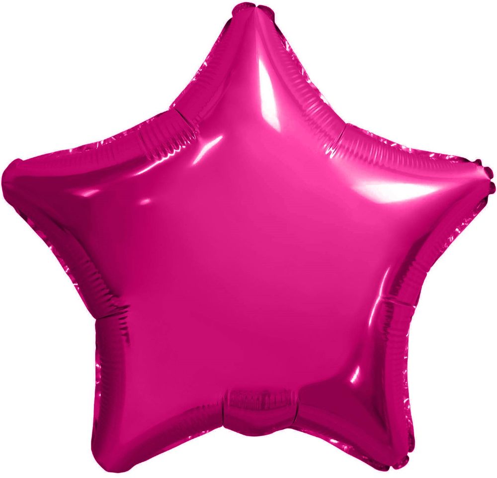 Ag Шар Звезда 19'' / 48 см, Фуксия (БГ-15)
